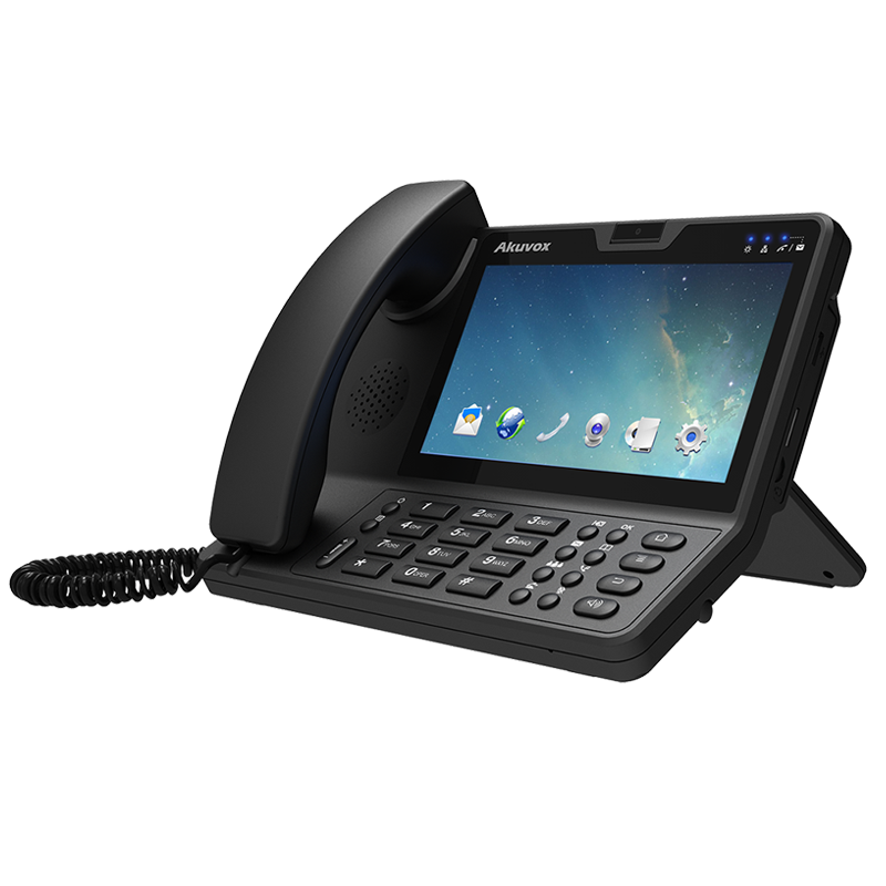 تلفن تصویری Akuvox مدل VP-R48G یک تلفن آی پی هوشمند است که صفحه نمایش با سیستم عامل اندروید دارد