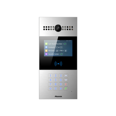 آیفون تصویری هوشمند Akuvox مدل R278 یک پنل ایفون کدینگ با صفحه نمایشگر لمسی است