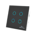 کلید 4 پل مشکی mco home