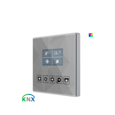 کلید لمسی هوشمند zennio مدل Square TMD Display یک تاچ پنل هوشمند است که 5 کلید و یک پنل نمایشگر دارد.